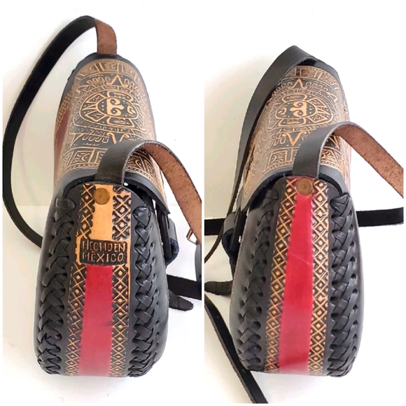 Authentic Aztec Art Real Leather Crossbody - Picture 4 of 16